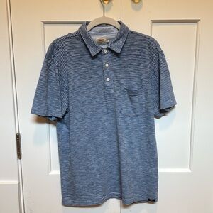 Faherty Striped Pocket Polo Shirt